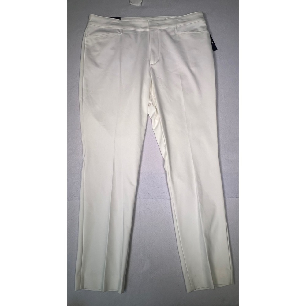 Chaps Slim Leg Dress Pants Womens 16 White New